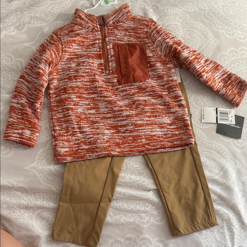 Eddie Bauer Orange and Tan Kids Matching Set